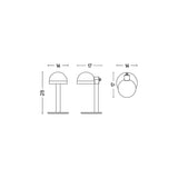 Posto table lamp | silver grey