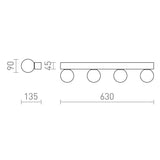 Domino wall IP44 | chrome