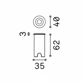 Rocket ultramini ø2-ø4 IP67 | brushed steel