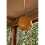 VL 45 Radiohus pendant ⌀17-37 | brass / glossy white opal glass