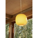 VL 45 Radiohus pendant ⌀17-37 | brass / glossy white opal glass