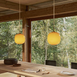 VL 45 Radiohus pendant ⌀17-37 | brass / glossy white opal glass