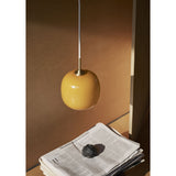 VL 45 Radiohus pendant ⌀17-37 | brass / glossy white opal glass