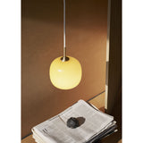 VL 45 Radiohus pendant ⌀17-37 | brass / glossy white opal glass