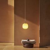 VL 45 Radiohus pendant ⌀17-37 | brass / glossy white opal glass