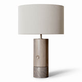 Sano table | brown marble and dark wood