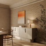 Sano table | brown marble and dark wood