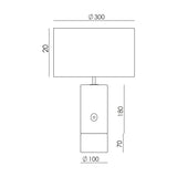 Sano table | brown marble and dark wood