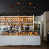 Santa Anita Industrial Flush Chandelier | antique brass