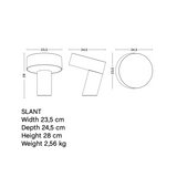 Slant table lamp | white