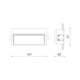 Slim mini outdoor wall IP65 | textured grey