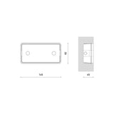 Slim mini outdoor wall IP65 | textured grey