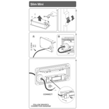 Slim mini outdoor wall IP65 | textured grey