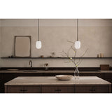 Noor pendant ⌀12-⌀18-⌀24 | white and black chrome