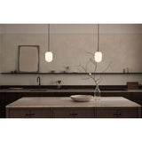 Noor pendant ⌀12-⌀18-⌀24 | white and black chrome