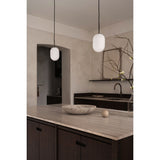 Noor pendant ⌀12-⌀18-⌀24 | white and black chrome