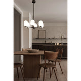 Noor chandelier ⌀65 | white and black chrome