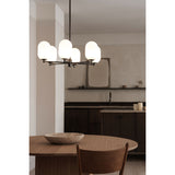 Noor chandelier ⌀65 | white and black chrome