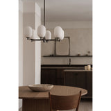 Noor chandelier ⌀65 | white and black chrome