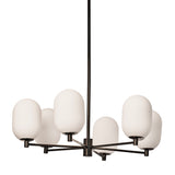 Noor chandelier ⌀65 | white and black chrome