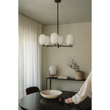 Noor chandelier ⌀65 | white and black chrome