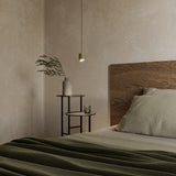 Tea pendant | matt black and black marble