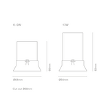Tidy recessed ⌀6 trimless | black
