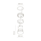 Tidy recessed ⌀6 trimless | black