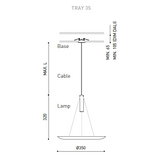 Tray 35 pendant | white
