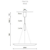 Tray 55 pendant | black
