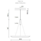 Tray 55 pendant | black
