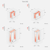 Trim recessed CNC 50 IP67 | sandblasted grey