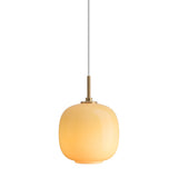 VL 45 Radiohus pendant ⌀17-37 | brass / glossy white opal glass