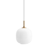 VL 45 Radiohus pendant ⌀17-37 | brass / glossy white opal glass