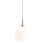 VL 45 Radiohus pendant ⌀17-37 | brass / glossy white opal glass