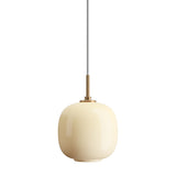 VL 45 Radiohus pendant ⌀17-37 | brass / glossy white opal glass