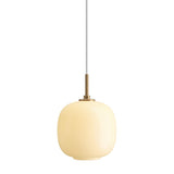 VL 45 Radiohus pendant ⌀17-37 | brass / glossy white opal glass