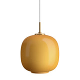 VL 45 Radiohus pendant ⌀17-37 | brass / glossy white opal glass