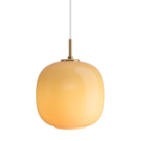 VL 45 Radiohus pendant ⌀17-37 | brass / glossy white opal glass