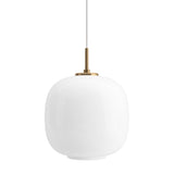 VL 45 Radiohus pendant ⌀17-37 | brass / glossy white opal glass