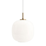 VL 45 Radiohus pendant ⌀17-37 | brass / glossy white opal glass