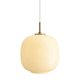VL 45 Radiohus pendant ⌀17-37 | brass / glossy white opal glass