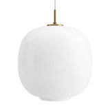 VL 45 Radiohus pendant ⌀17-37 | brass / glossy white opal glass