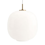 VL 45 Radiohus pendant ⌀17-37 | brass / glossy white opal glass
