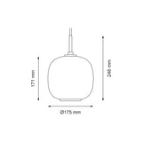 VL 45 Radiohus pendant ⌀17-37 | brass / glossy white opal glass