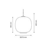 VL 45 Radiohus pendant ⌀17-37 | brass / glossy white opal glass