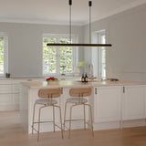 Hazel Branch linear pendant | white and brushed steel