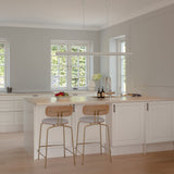 Hazel Branch linear pendant | white and brushed steel