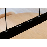 Hazel Branch linear pendant | white and brushed steel