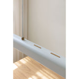 Hazel Branch linear pendant | white and brushed steel